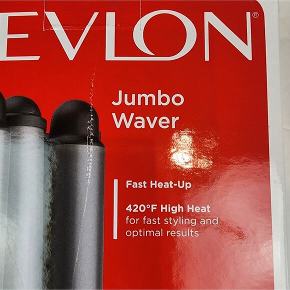 Revlon 3 Barrel Jumbo Hair Waver Long Lasting Beach Curls Ceramic Tourmaline New - Picture 5 of 7